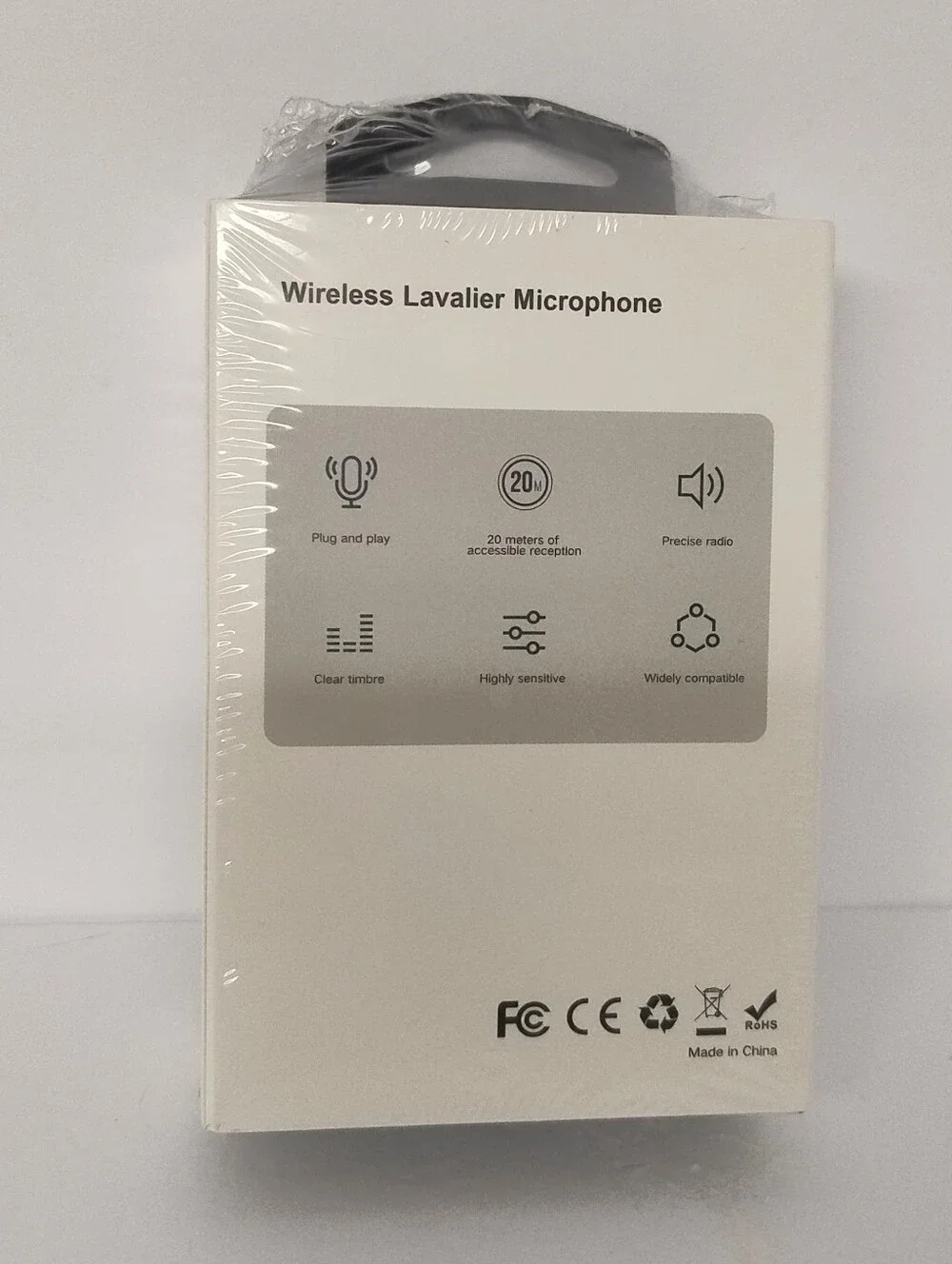 Wireless Lavalier Microphone In Black